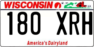 WI license plate 180XRH