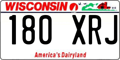 WI license plate 180XRJ
