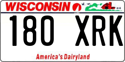 WI license plate 180XRK