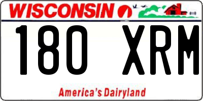 WI license plate 180XRM
