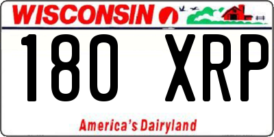 WI license plate 180XRP