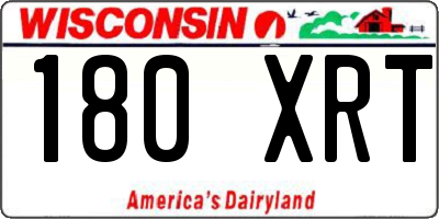 WI license plate 180XRT