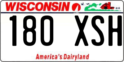 WI license plate 180XSH