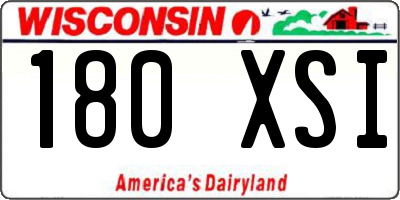 WI license plate 180XSI