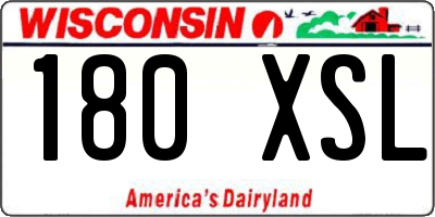 WI license plate 180XSL
