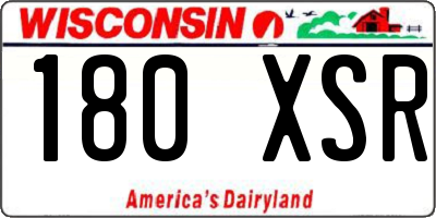 WI license plate 180XSR