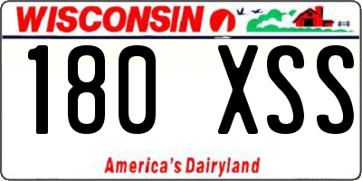 WI license plate 180XSS