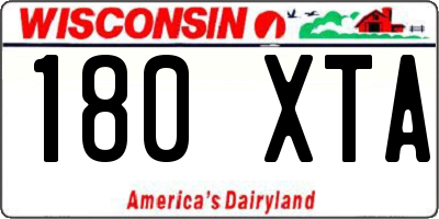 WI license plate 180XTA
