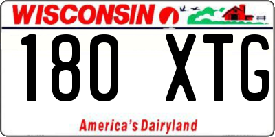 WI license plate 180XTG
