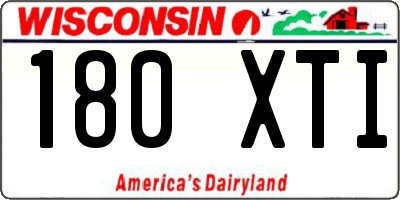 WI license plate 180XTI