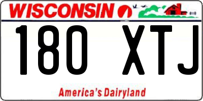 WI license plate 180XTJ