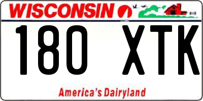 WI license plate 180XTK