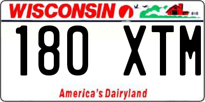 WI license plate 180XTM