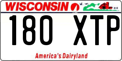 WI license plate 180XTP
