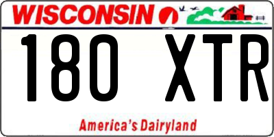 WI license plate 180XTR