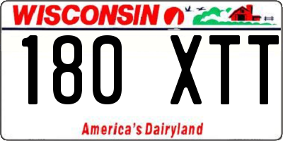 WI license plate 180XTT