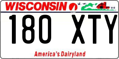 WI license plate 180XTY