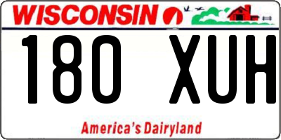 WI license plate 180XUH