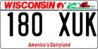 WI license plate 180XUK