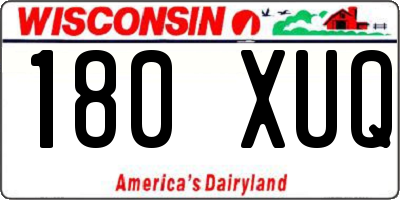 WI license plate 180XUQ