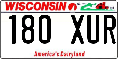 WI license plate 180XUR