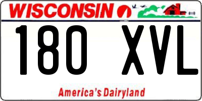 WI license plate 180XVL