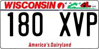 WI license plate 180XVP