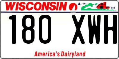WI license plate 180XWH