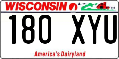 WI license plate 180XYU