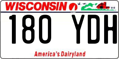 WI license plate 180YDH