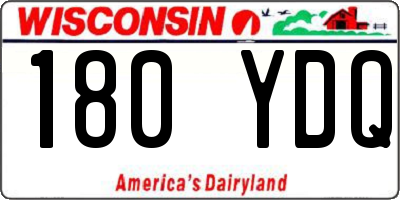 WI license plate 180YDQ
