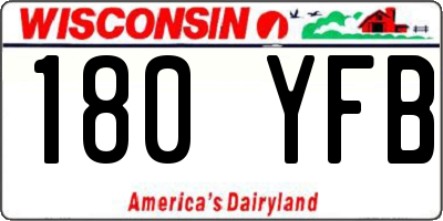 WI license plate 180YFB