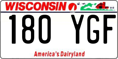 WI license plate 180YGF