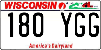 WI license plate 180YGG