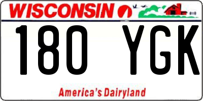 WI license plate 180YGK
