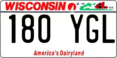 WI license plate 180YGL
