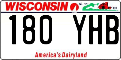 WI license plate 180YHB