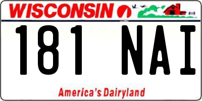 WI license plate 181NAI