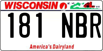 WI license plate 181NBR