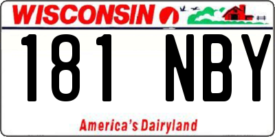 WI license plate 181NBY
