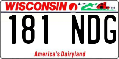 WI license plate 181NDG