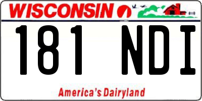 WI license plate 181NDI