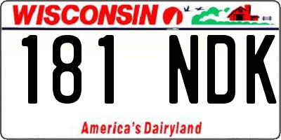 WI license plate 181NDK