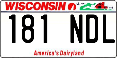 WI license plate 181NDL