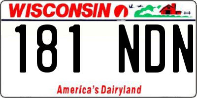WI license plate 181NDN