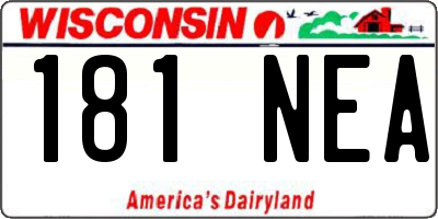 WI license plate 181NEA