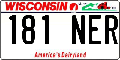 WI license plate 181NER