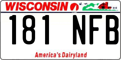 WI license plate 181NFB
