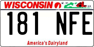 WI license plate 181NFE
