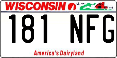 WI license plate 181NFG